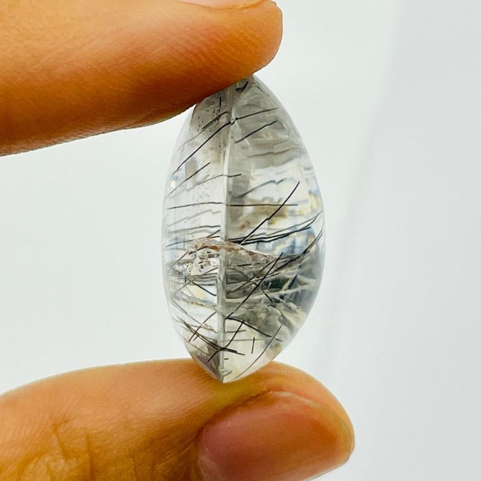 Unique Black Rutile Quartz In Quartz Teardrop Shape DIY Pendant -Wholesale Crystals