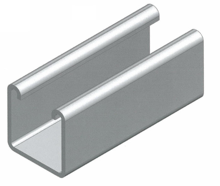 Universal zinc-coated steel strut by Airenergy Dev, 41x41x6m, 2.5 gauge, for structural framing and support applications.