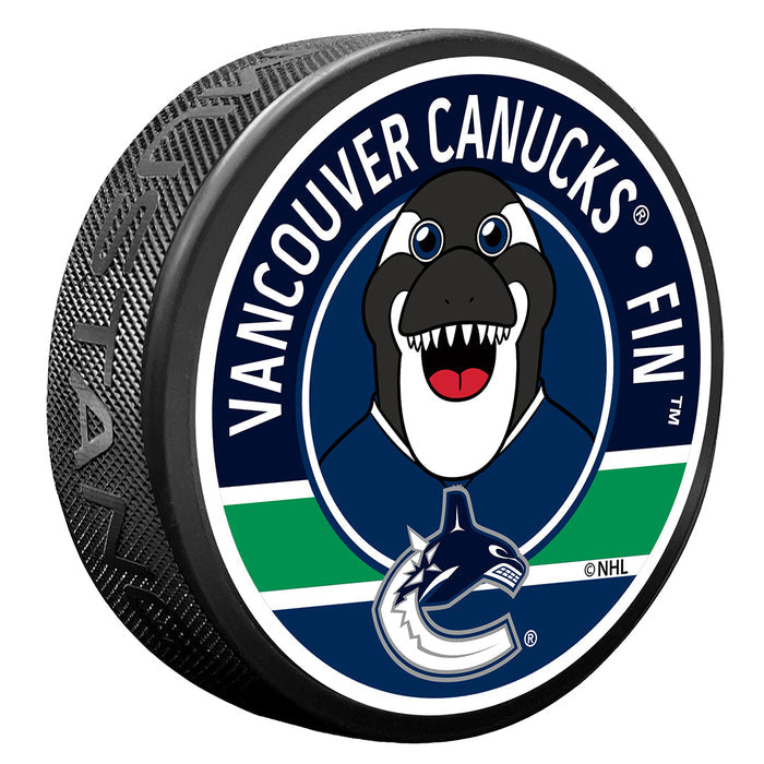 Vancouver Canucks Fin Mascot Textured Puck