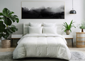 Duck Tencel600 duck down duvet TENCEL organic cotton shell on bed - Mattress Miracle Brantford