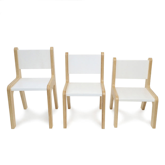 Varying Sizes of Whitney Plus White Modern Birch Chairs | Antimicrobial & Fully Assembled