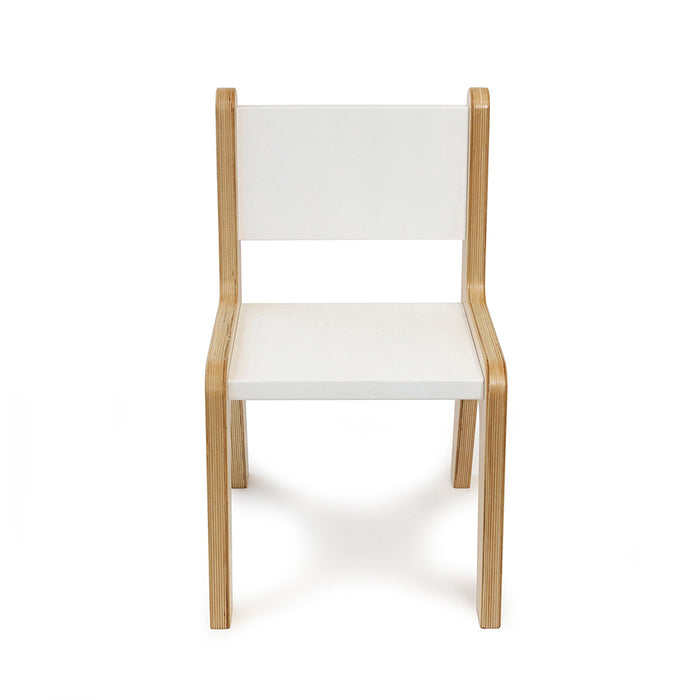 Whitney Plus 12" White Modern Birch Chair | Antimicrobial & Fully Assembled
