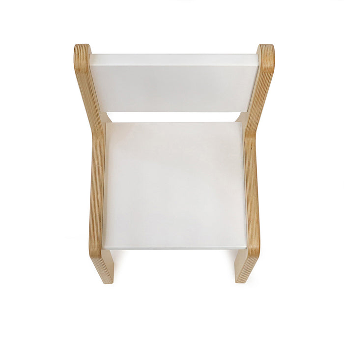 Whitney Plus 12" White Modern Birch Chair | Antimicrobial & Fully Assembled
