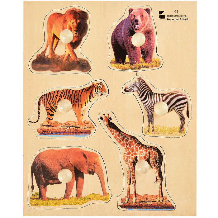 Wild Animals Knob Puzzle