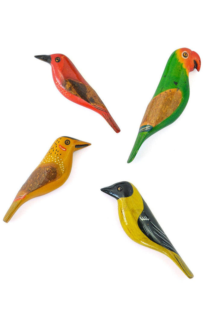 Wooden Bird Magnets