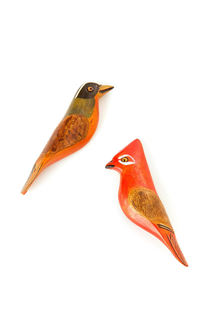 Wooden Bird Magnets