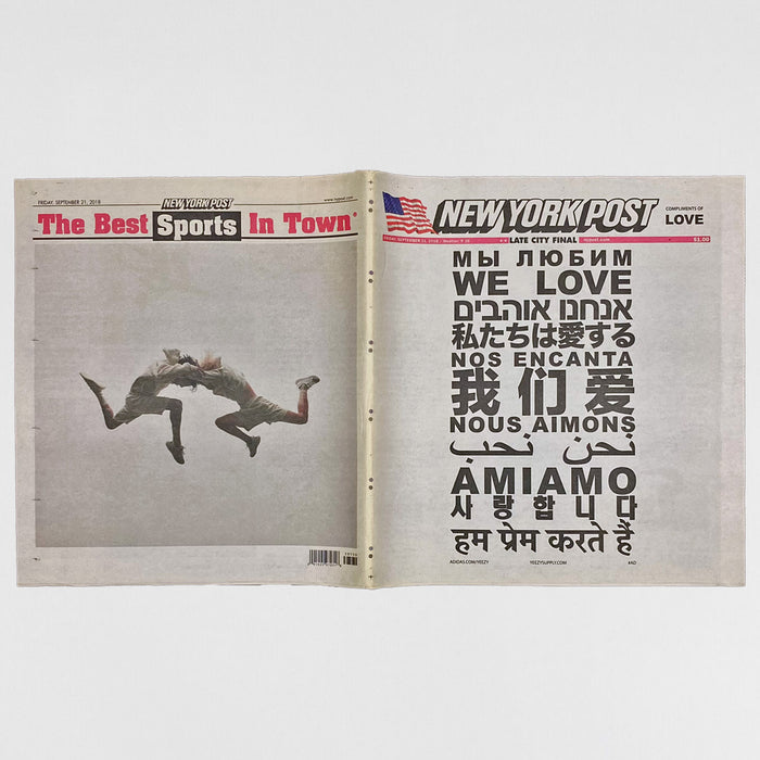 Yeezy 2018 New York Post 'We Got Love' Newspaper