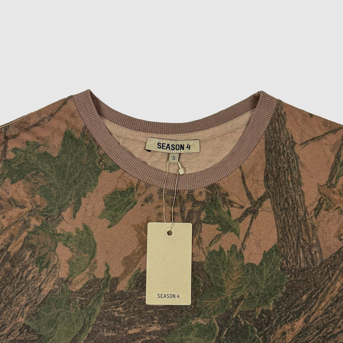 Yeezy Season 4 Boxy Tee In Dark Brown Realtree