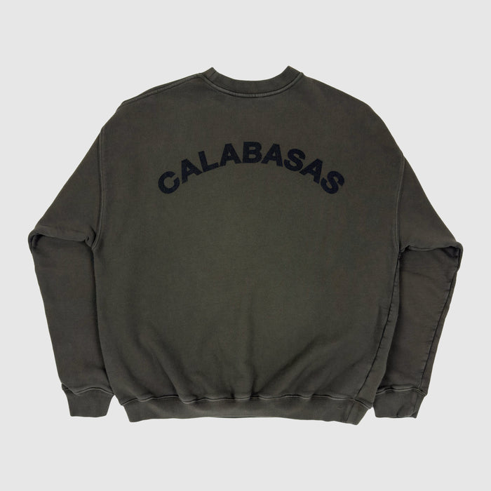 Yeezy Season 5 Calabasas Crest Sample Crewneck In Olive/Grey