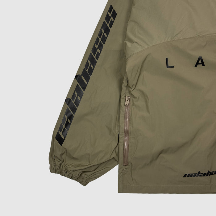 Yeezy Season 5 Hooded Windbreaker In Military Stone
