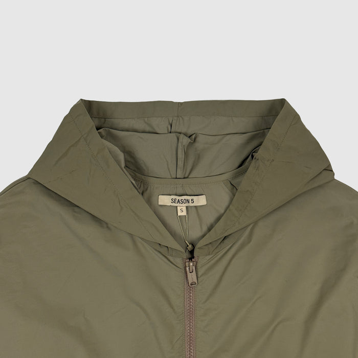 Yeezy Season 5 Hooded Windbreaker In Military Stone