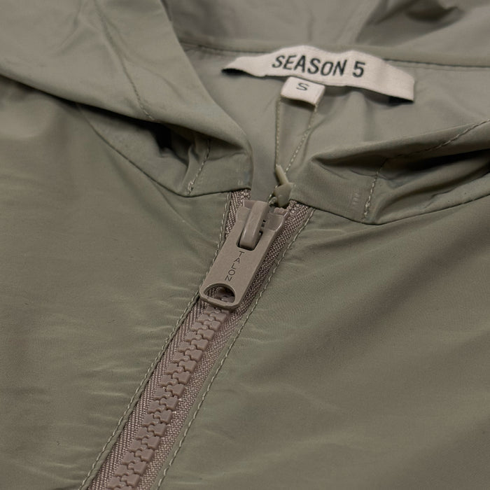 Yeezy Season 5 Hooded Windbreaker In Military Stone