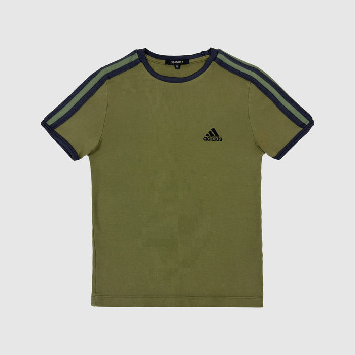 Yeezy Season 5 Shrunken Adidas Tee In Army