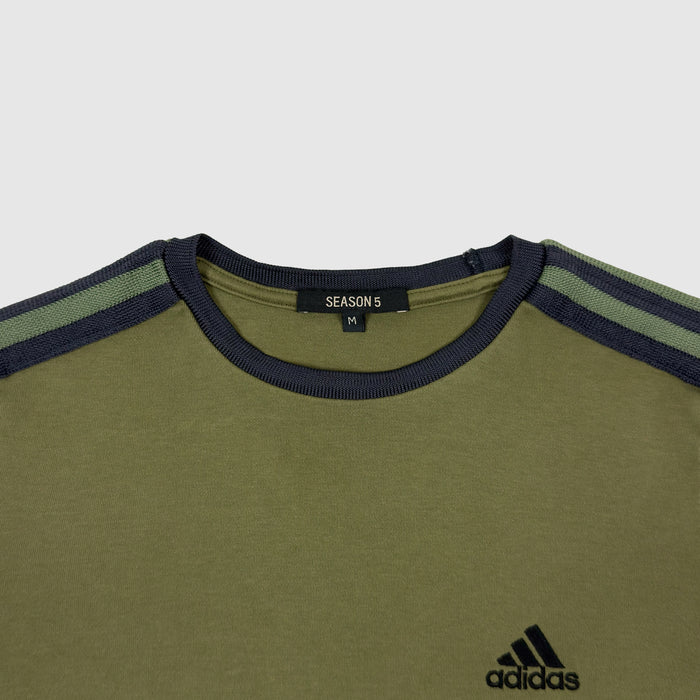 Yeezy Season 5 Shrunken Adidas Tee In Army