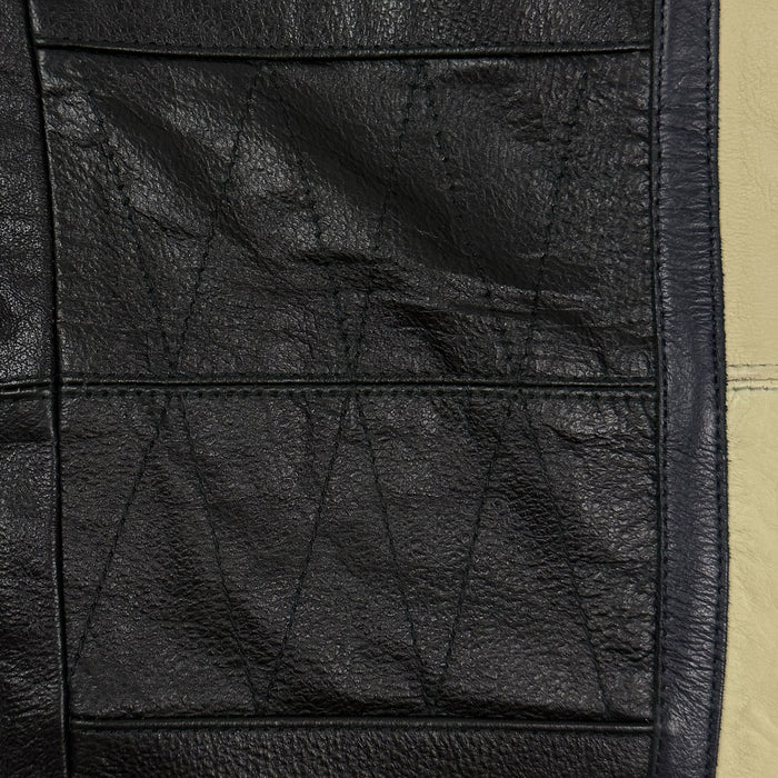 Yeezy Season 5 Unreleased Leather Biker Pants In Ink