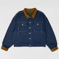 Yeezy Season 6 Flannel Lined Corduroy Denim Sample Jacket In Blue