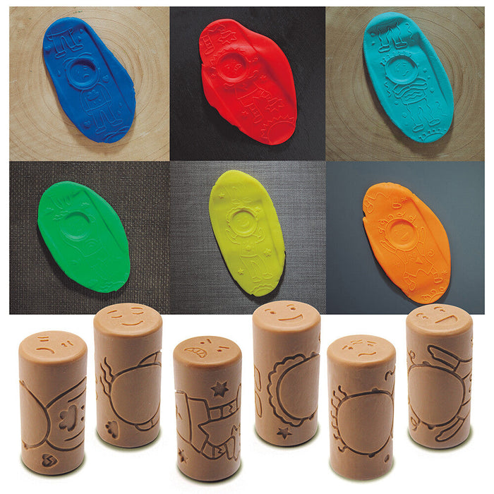 Set of 6 Emotions Dough Roller Set