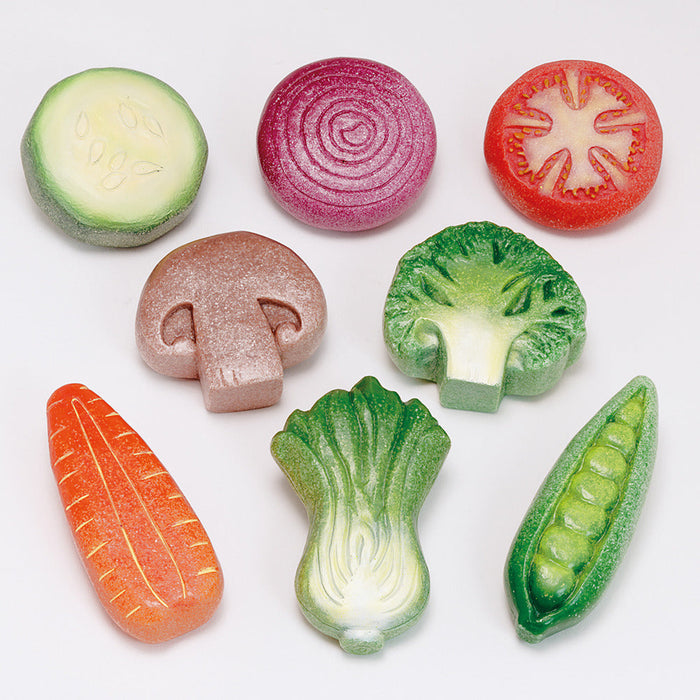Set of 8 Veggie Sensory Play Stones