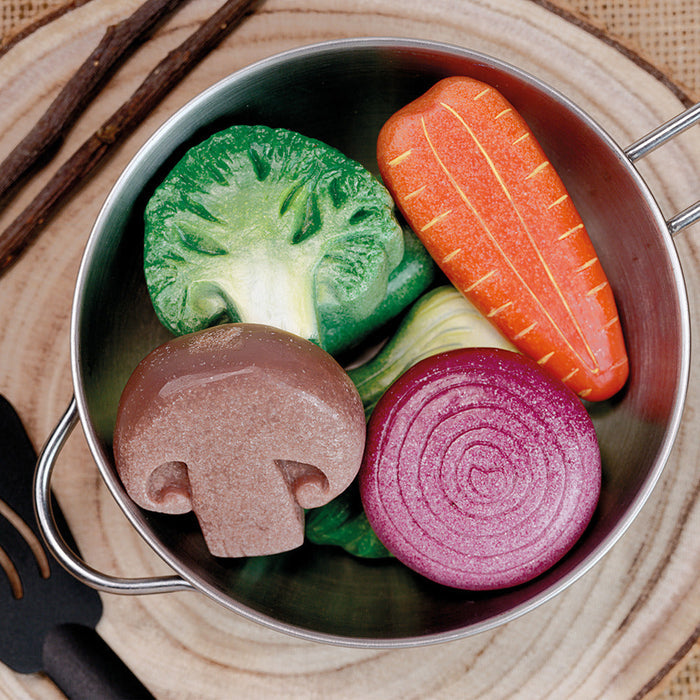 Pretend Play Cooking with Veggie Stones