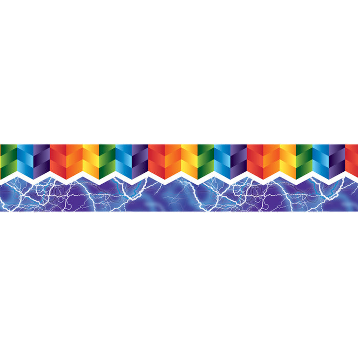 Zigzags and Lightning Bolts Double Sided Magnetic Borders