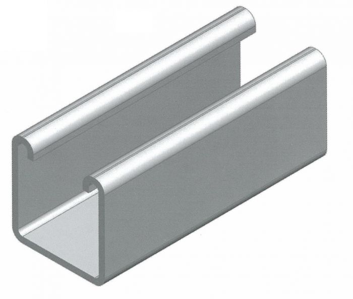 Europress zinc galvanised steel strut, 2.5mm thick, 41x41mm, 6m length, versatile structural support for construction and industrial use.